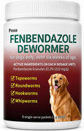 Fenbendazole Dog Dewormer Powder for Tapeworms, Roundworms, Hookworms & Whipworms, 1g Pouch (Treats 10lbs per Pouch)