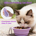 Large Portable Cat Travel Litter Box with Lid,Silicone Folding Bowl & Little Scooper, Leak-Proof and Foldable Travel Cat