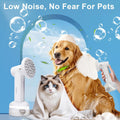 Pet Electric Foaming Dog Shampoo Dispenser with Brush for Dogs Bathing, Soft Brush, Massaging and Grooming, Bubble/Spray