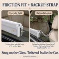 Dog Car Window Chin Rest, EVA Cushion with Headrest Strap, Gray