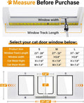31"-36" Cat Door for Window, Flap Pet Door Fit Window Insert