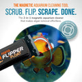 FLIPPER Float Nano Magnetic Aquarium Cleaner – 2-in-1 Flip Scrubber and Scraper, Floating Design with Strong Magnets for