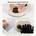 Turtle Brush with Suction Cup - Twist-Lock Aquatic Turtle Shell Cleaner