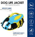 AOFITEE Dog Life Jacket Reflective Dog Life Vest for Swimming Boating, L