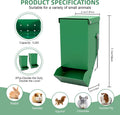 2 Packs Hay Feeder Rabbit, Metal Small Animal Feeder with Lid & Mesh Bottom, 3.1 Inch 1 LBS Capacity, Gravity Food Dispe