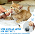 Pet Nursing Kit,Kitten Bottle Feeding Set with Nipples & Syringes,Puppy Silicone Feeding Tools Formula Dispenser Liquid 