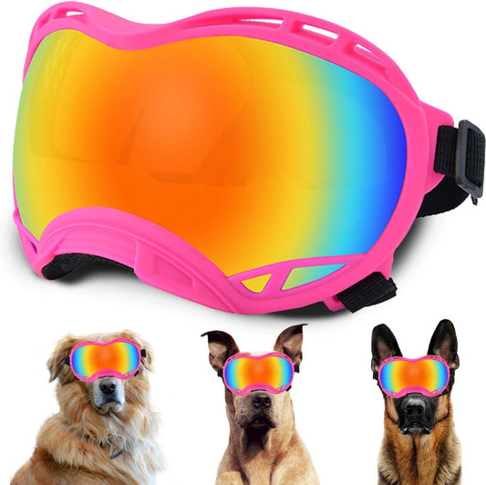 Dog Sunglasses,Doggles Anti-UV Protection,Pet Sunglasses with Adjustable Strap,Suitable for Motorcycle Car Driving Bike 