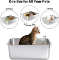 Stainless Steel Litter Box,Metal Cat Litter Box,Medium Cat Litterbox