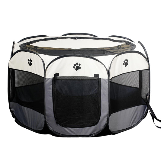 SENCONE Portable Pet Playpen, Dog Playpen Foldable Pet Exercise Pen Tents Cat House Playground for Puppy Kitten Indoor Outdoor Travel Camping Use