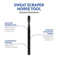 Wahl Professional Animal Equine Grooming Sweat Scraper Horse Tool, Black
