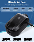 Uniclife Aquarium Air Pump, Adjustable Quiet Oxygen Pump for Fish Tanks, Airline Tubing & Accessories
