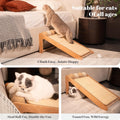 CHEERHOME PETS Sisal Cat Scratcher Ramp with Balls, 24.8" L Shape Cat Scratching Post Climbing Scratch for Indoor Cats, Solid Wooden Cat Furniture(Large)