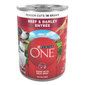 Purina ONE Natural Wet Dog Food Gravy, Tender Cuts in Gravy Beef and Barley Entrée - 13 Ounce (Pack of 12)