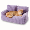 Yaning Cat Couch Bed, Cute Soft Pet Sofa for Indoor Cats Kittens Puppies with Removable Washable Cover, 26"x15", Dusty Purple