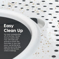IRIS USA Top Entry Cat Litter Box, Hooded Privacy, Large, Gray/White