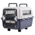 Elevon Plastic Kennels, Plastic Dog Crate, Airline Approved Pet Carrier for Dogs and Cats Longer Traveling, M