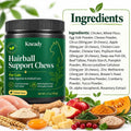 Kneady Hairball Support Chews for Cats, Psyllium Husk, Pumpkin & Fish Oil