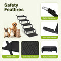 Foldable Dog Car Steps - Upgraded Non-Slip Pet Stairs for Large Dogs, Portable Metal Frame Dog Ramps for High SUV, Truck and Cars, Lightweight Pet Ladder with High Load-Bearing Capacity (5 Steps)