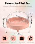 Pawfly Hamster Sand Bath Container, Hamster Sand Bath Box, Hamster Bathtub, Hamster Bathroom, Hamster Toilet, Plastic Du