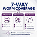 7 Way Dewormer for Cats & Dogs, Praziquantel & Pyrantel Pamoate Tablets