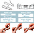 (5 Pack) Stainless Steel Dog Collar Extra Links Designed for 2.25mm H-S Collar Links, Silver.