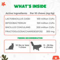 Probiotics for Cats Chews 500PCs - Digestive, Gut Health & Diarrhea Support - Probiotic Chews for Feline - Crunchy & Creamy with Cat Probiotics, Enzymes & Natural Ingredients - Salmon