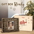 Dog Memorial Wooden Picture Frame 8x10, Waiting at the Door Pet Loss Gifts