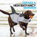 AOFITEE Dog Life Jacket, Shark Dog Life Vest for Swimming Boating, High Flotation Pet Lifesaver with Rescue Handle, Reflective French Bulldog Lifejacket, Swim Vest for Small Medium Large Dogs, M