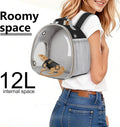 Bearded Dragon Carrier Backpack with Security Printing Harness Leash Set, Reptile Lizard Space Capsule Astronaut Clear B