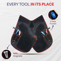 Equine Care Black Leather Farrier Apron Chaps, Canvas, Back Support, 25in