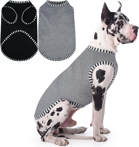 IECOii 2 Pack Dog Surgery Recovery Shirt Sleeveless Lightweight Dog Tshirt