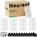 Official 12-Pack Replacement Filters with Pre-Filter Sponges for 108oz/3.2L Automatic Stainless Steel Pet Water Fountain