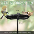Geelin 21'' Plastic Bird Seed Catcher Tray for 1'' Outdoor Pole Feeders, Removable Bird Seed Catcher Tray for Hummingbird Bee Feeders Outdoors, Backyard, Garden, Not Included Pole