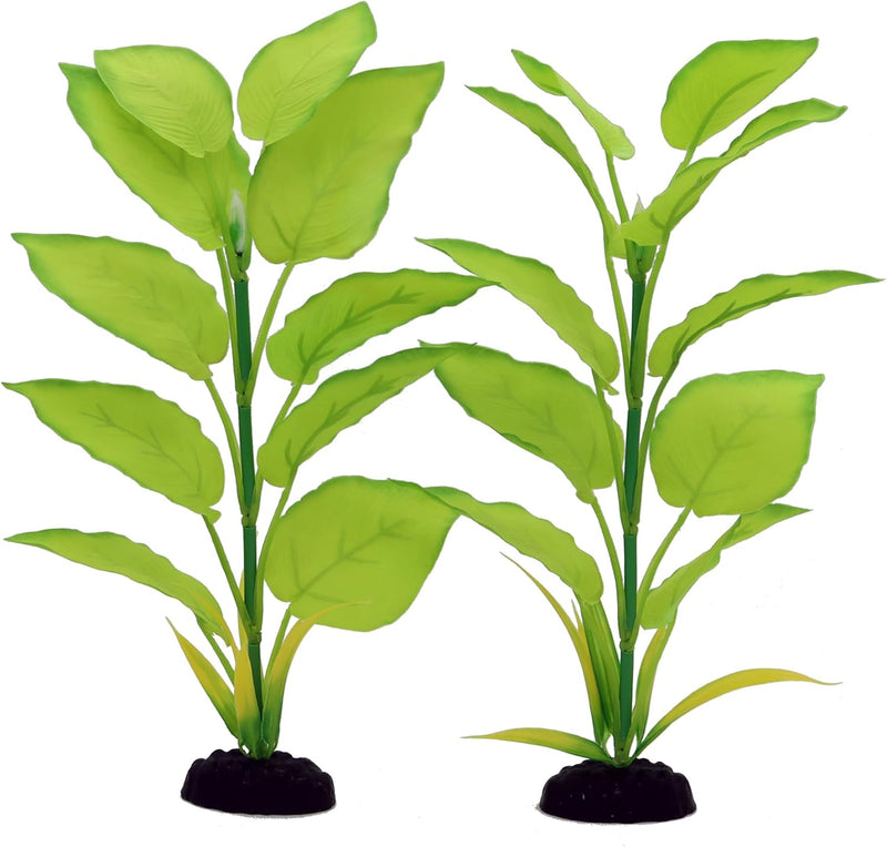 2-Pack 12 Inch Aquarium Silk Aquarium Plants, Artificial Plastic Plant