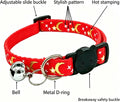 6Pack Cat Collars Quick Release Star Moon Pattern Reflective Kitten Collar with Bell & Safety Release