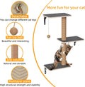 HHOFURN 5-in-1 Cat Wall Shelves Set with Hammock, Wall-Mounted Cat Furniture Includes Condo, Bridge, Ladder & Steps for Indoor Cats, Safe & Stable (Gray)