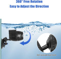 AQUANEAT Circulation Pump, 800GPH Aquarium Wave Maker, Fish Tank Powerhead Submersible Water Pump with Suction Cup