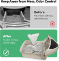 AMOGOGOPET Waste Bags, Compatible with Litter Robot 4/5/3, 50 Pack Liners for Self Cleaning Litter Box, 9-11 Gallon Capacity, Pre-Separated, Transparent, Replacement Cat Litter Bags