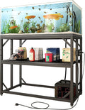METYERRY 40 Gallon Fish Tank Stand with Power Outlet,Adjustable Shelf
