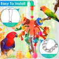 KATUMO Bird Toys, Parrot Toys Parakeet Foraging Shredder Hanging Toys Bird Ball Treats for Conure Mini Macaw Cockatiel L