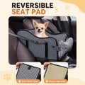 Center Console Dog Car Seat, Gray Booster for Small Dogs & Cats