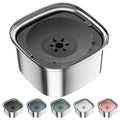 UPSKY 3L Dog Water Bowl 101oz Stainless Steel No Spill Large Capacity Dog Food Water Bowl Slow Water Feeder, Spill Proof Pet Water Dispenser Vehicle Carried Travel Water Bowl