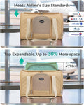 CarryTip Cat Carrier Airline Approved 17x11x9.5 Inches, Top Expandable Soft Sided Pet Travel Carrier for Cats & Small Dogs, Fits Under Airline Seat with Locking Zippers, Brown