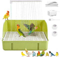 Parrot Bathtub, Large Bird Shower Fountain, Automatic Bird Bath, Parrot Bath Shower, Automatic Bathtub with Circulating Faucet, Indoor Fountain with USB Pump, G
