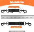 Dog Collar Safety Clip, Reflective Double-Ended Backup Connector for Harness to Collar, Adjustable Safety Clip for Prong