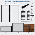 20-30 Gallon Fish Tank Stand, 31.5" L x 15.7" W x 31.4" H, Black