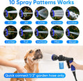 Dog Shower Attachment Water Hose Nozzle Sprayer Set with Metal 3-Way Diverter & 6.6 Ft Long Hose, Tub Faucet for Shower Arm Easy Faucet Pup Pet Bathing Sprayer Washer Kit