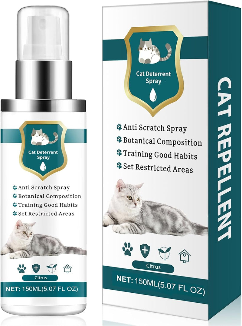 200ML Advanced Cat Deterrent Spray, Natural Formula Cat Repellent Indoor and Outdoor, Strengthened Cat Scratch Deterrent