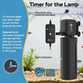 AquaMiracle Fish Tank Filter with Timer & Filter Sponge, 130GPH U - V Aquarium Filter with Aeration & Rainfall Modes, Ef