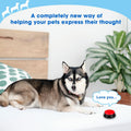 BoArt Voice Recording Button, Dog Buttons for Communication Pet Training Buzzer, 30 Second Record&Playback, Voice Recording Clicker for Cat, Puppy, Pet Trainin, Funny Gift for Study Office Home 4 Pcs